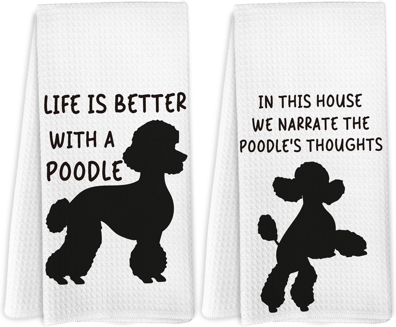 Yorhifa Poodle Gifts Kitchen Towels Set of 2