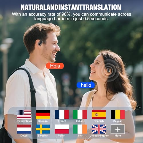 Thumbnail 1 de STECEi AI Auriculares Traductor en Tiempo Real (G219): 164 idiomas, 6 modos, 3 en 1 para viajes y reuniones