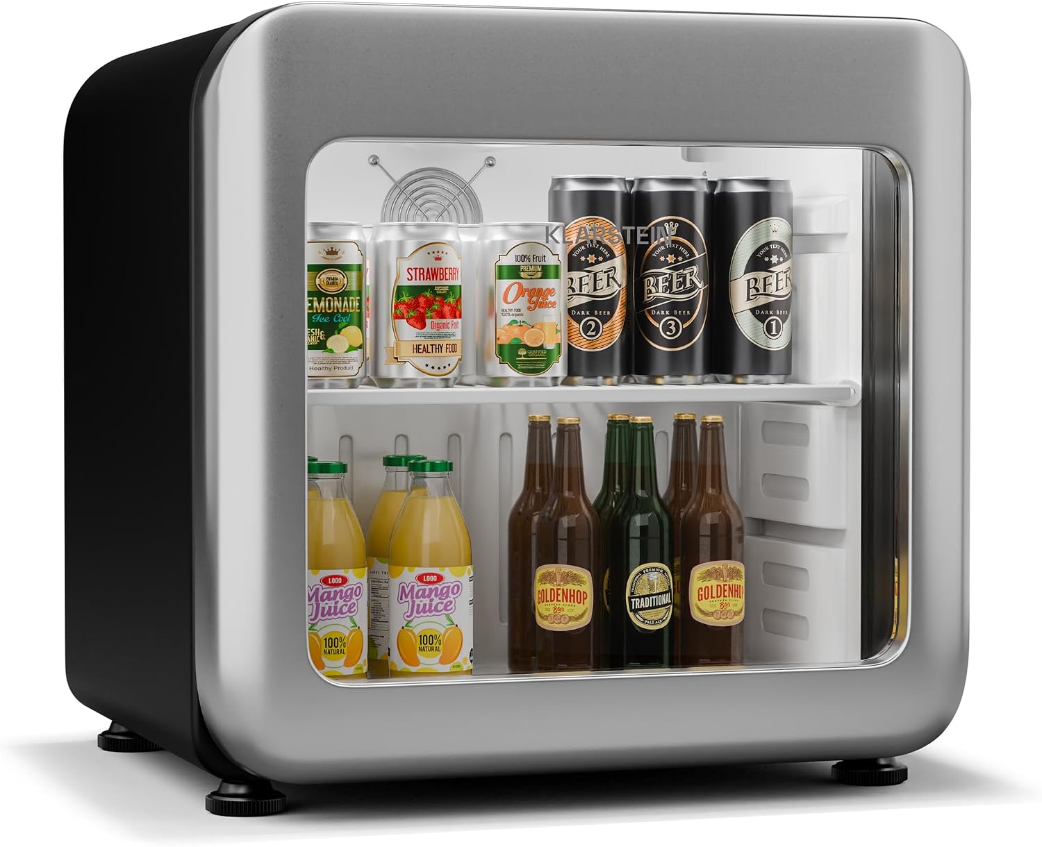 Detalle de Klarstein Audrey Evo 10046632 drankenkoelkast 45 l, dubbele beglazing en ledverlichting