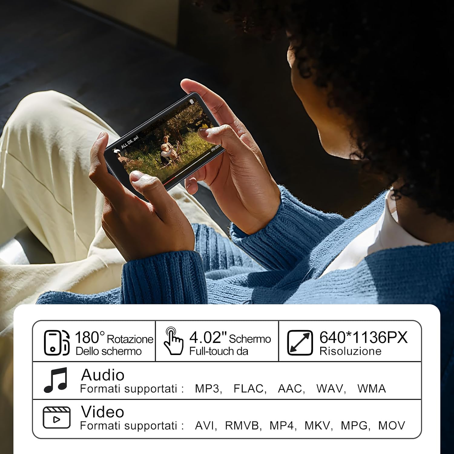 Thumbnail 5 de Lettore MP3 da 160GB con Bluetooth/WLAN e Android 13: intrattenimento all-in-one in tasca