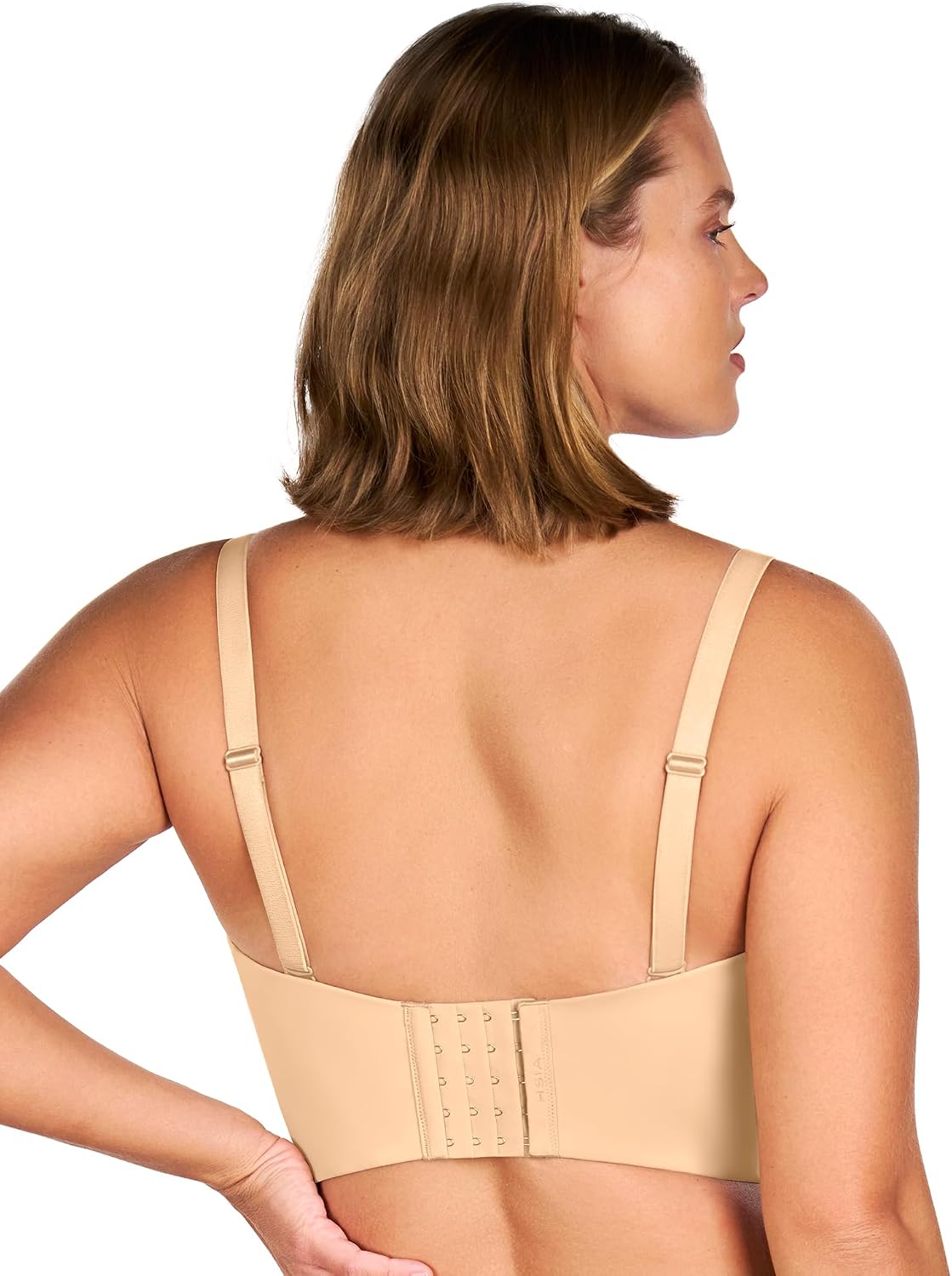Detalle 2 de HSIA Longline Strapless Bra for Women with Anti-Slip Support and Convertible Straps