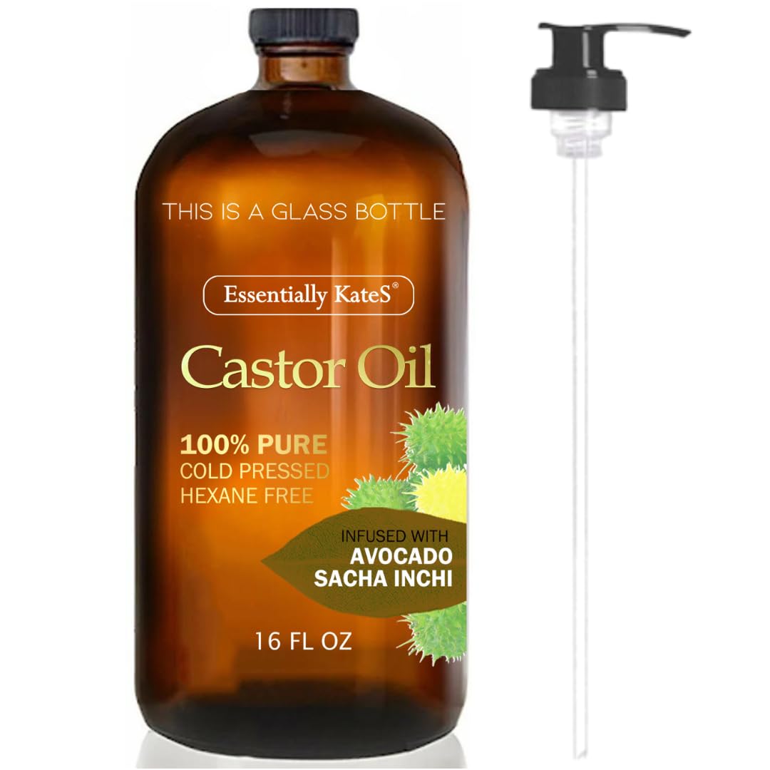 Thumbnail 6 de Essentially KateS Castor Oil 16 fl oz (Amber Glass Bottle) — 100% Pure, Cold-Pressed, Hexane-Free