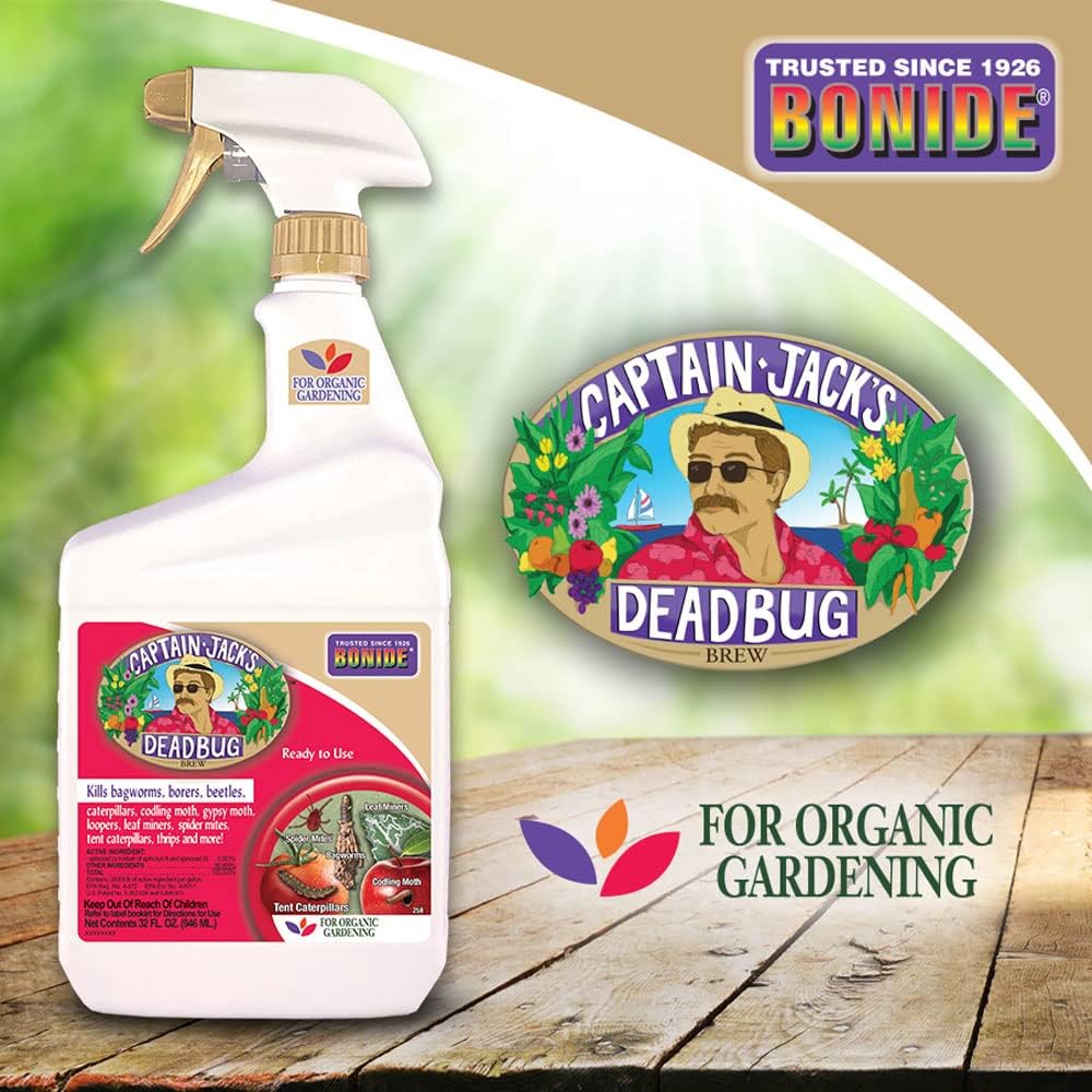 Detalle de Bonide Captain Jack's Deadbug Brew Ready-to-Use Spray (32 oz) — Organic Outdoor Insecticide & Mite Killer