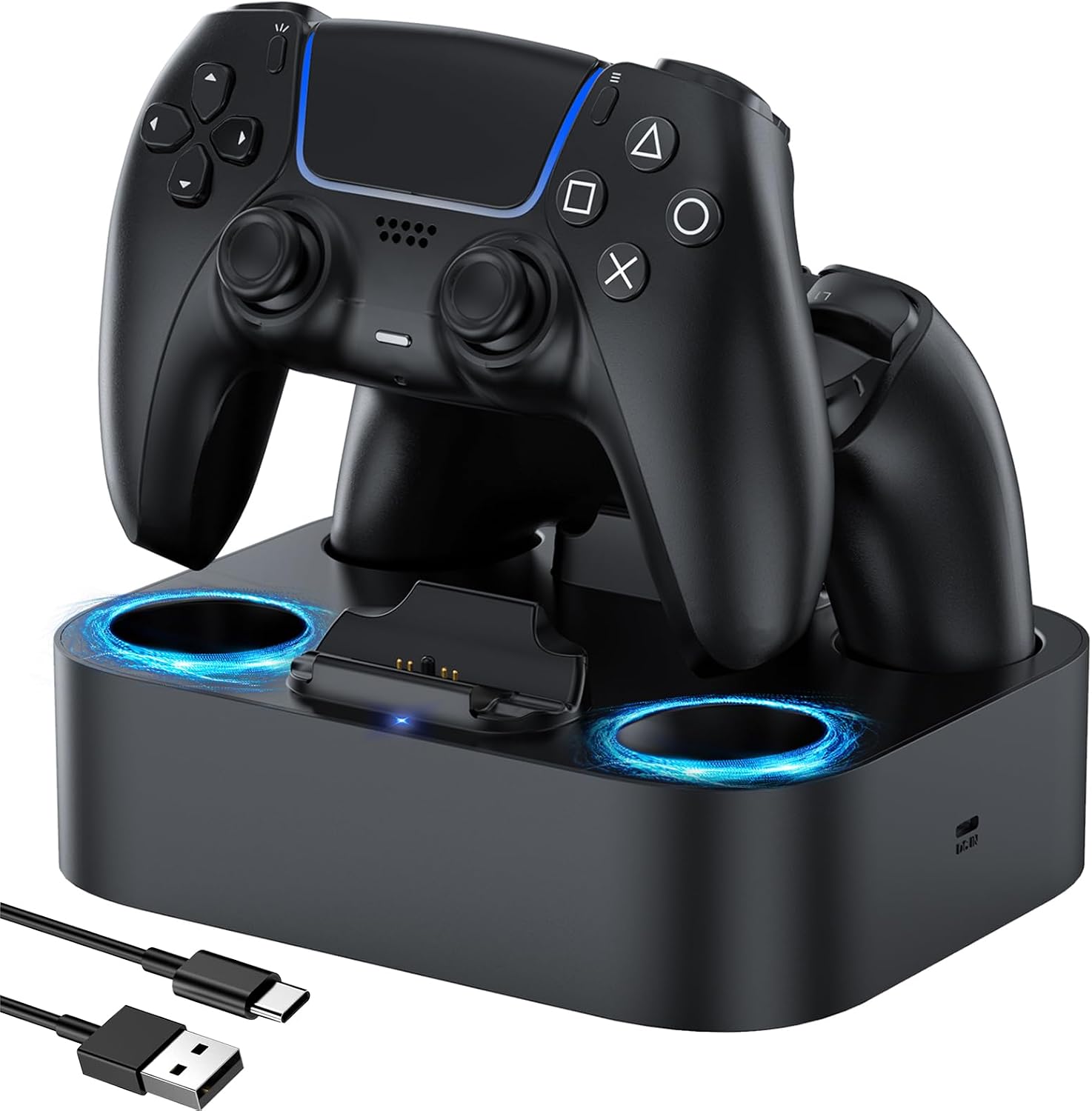 Detalle de LVFAN PS5 Controller Charger Station for Dual Controllers