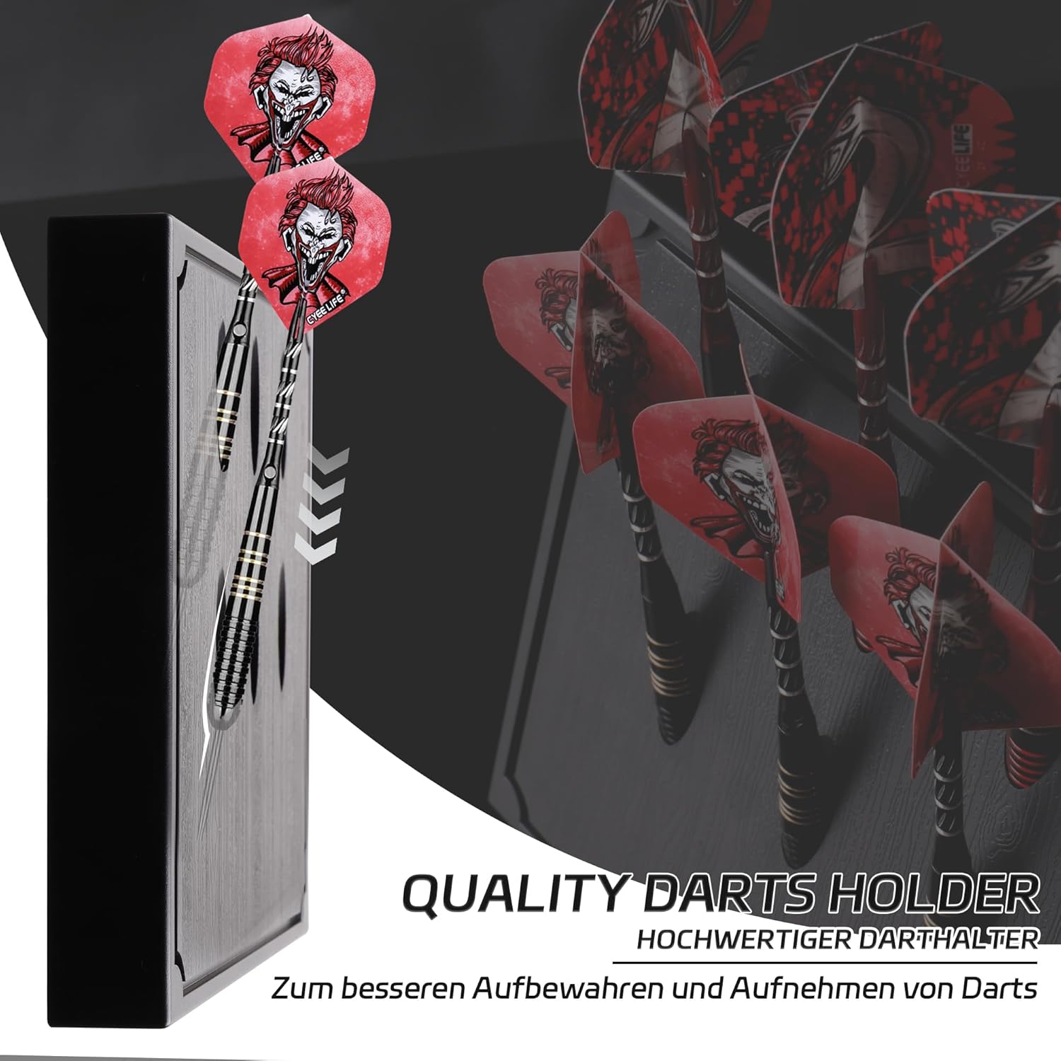 Detalle 2 de CyeeLife Wall Mounted Darts Holder for 6