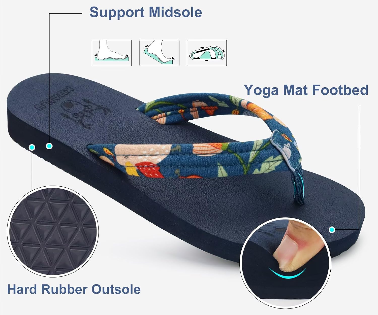Thumbnail 5 de KuaiLu Women's Arch Support Flip Flops: Cushioned Comfort for All-Day Wear