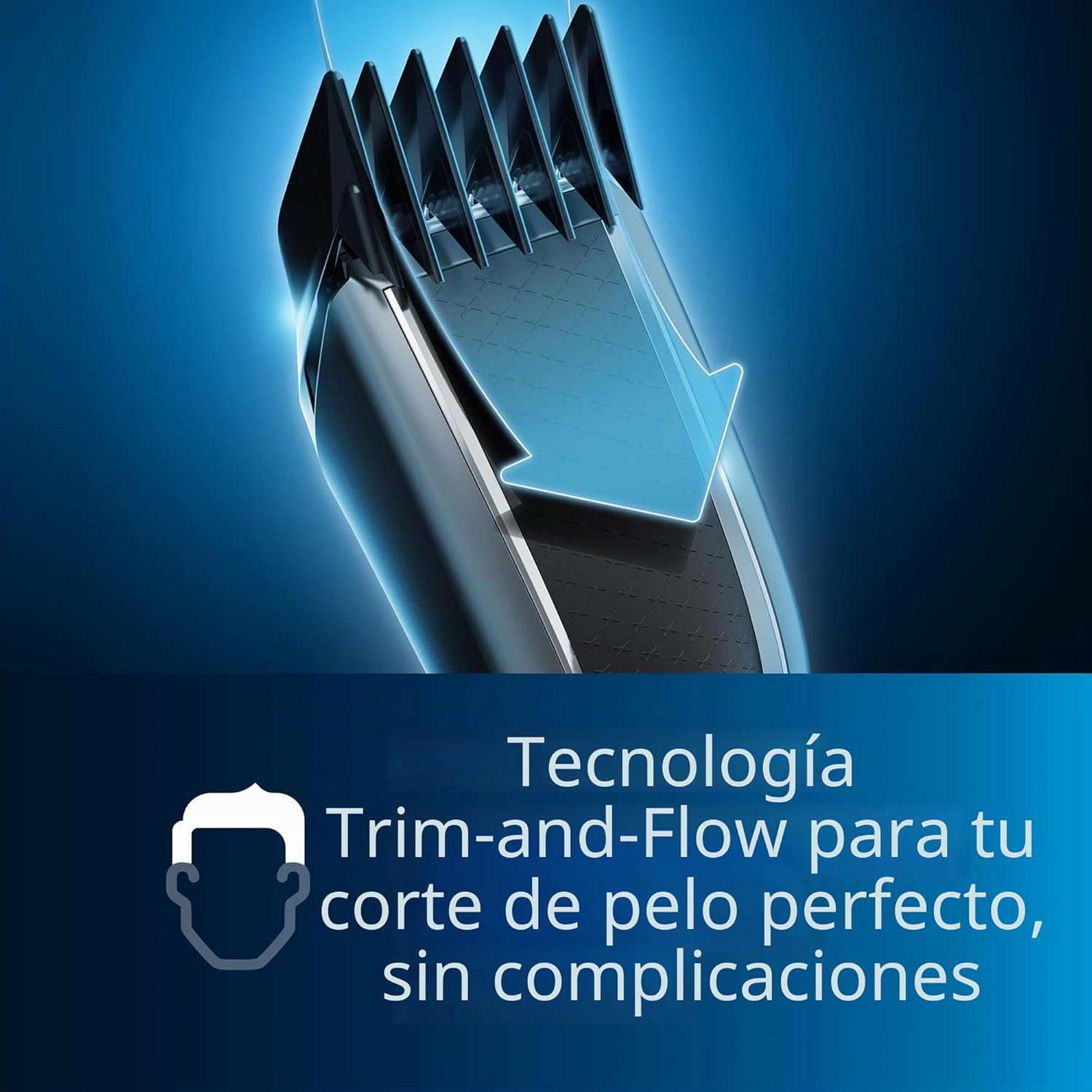 Detalle 2 de Philips Cortapelos Titanio, 28 Ajustes, Uso Inalámbrico ✂