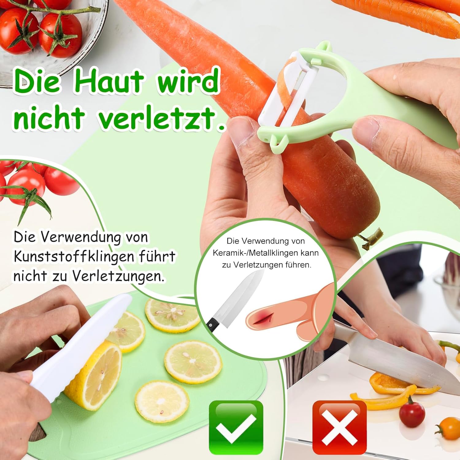 Thumbnail 6 de Kindermesser 8-teiliges Spielzeug-Set (Montessori) für Kinder ab 2 Jahren – mit Krokodil-Motiv