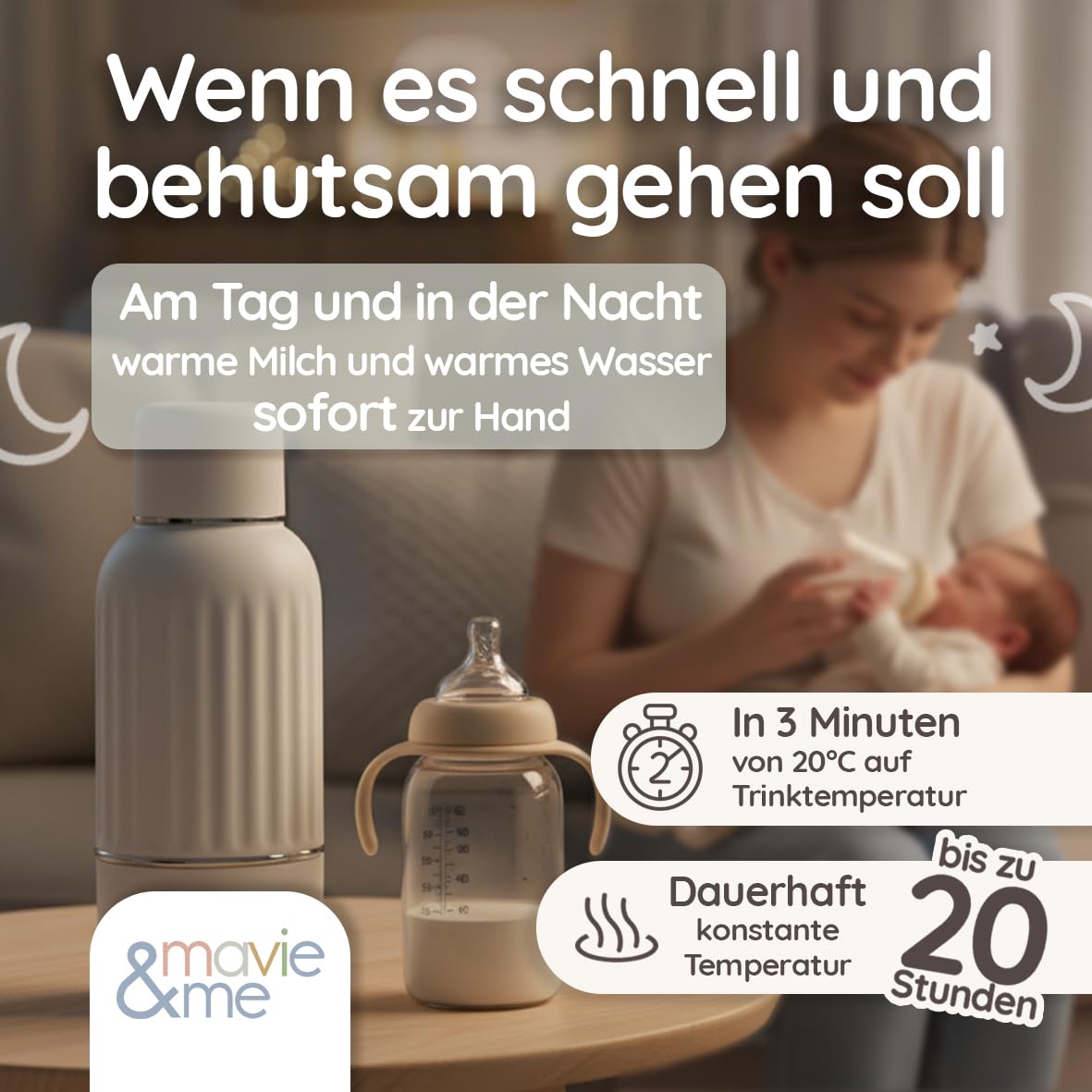 Detalle 2 de Baby Flaschenwärmer 500ml BPA frei Muttermilch