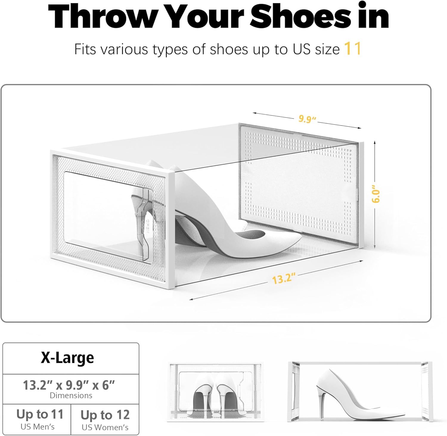 Thumbnail 4 de SEE SPRING X-Large Shoe Storage Box Fit Size 11