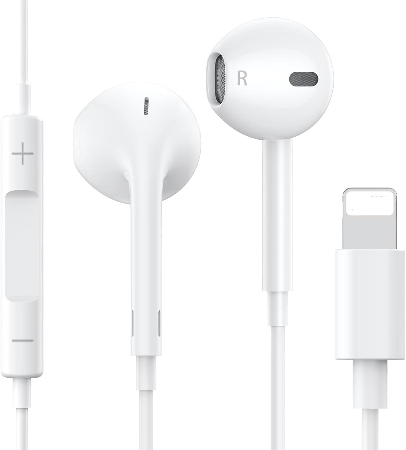 Detalle de In Ear Kopfhörer für iPhone – MFI-zertifiziert, kabelgebunden mit Mikrofon und Lautstärkeregler