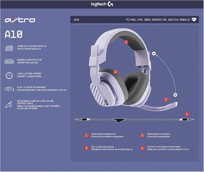 Detalle 2 de ASTRO A10 Gen 2 Auriculares gaming 32 mm