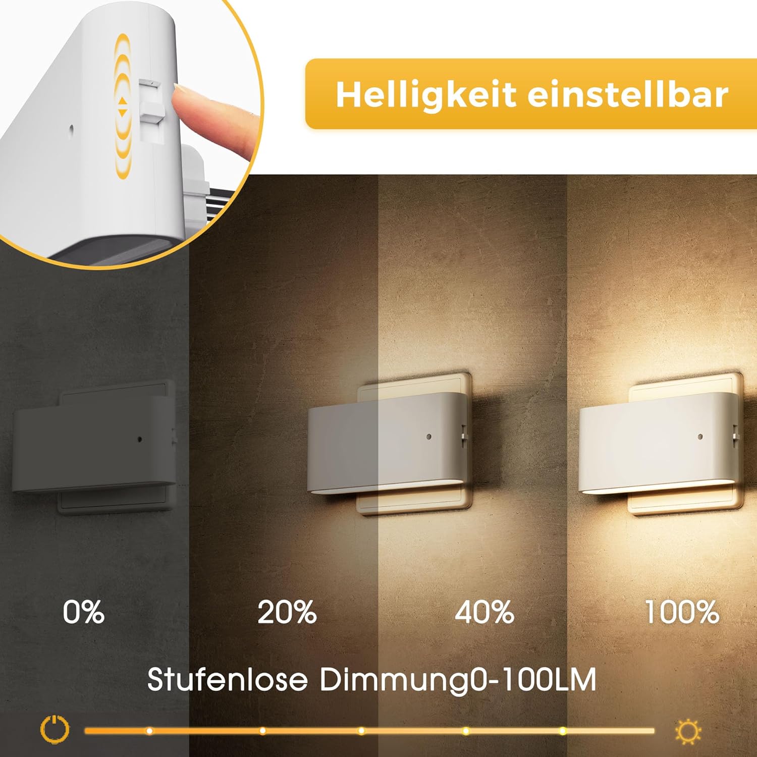Thumbnail 2 de LOHAS-LED Nachtlicht mit Lichtsensor 2er-Set | Warmweiß 3000K, dimmbar, 0–100 lm, Dämmerungssensor