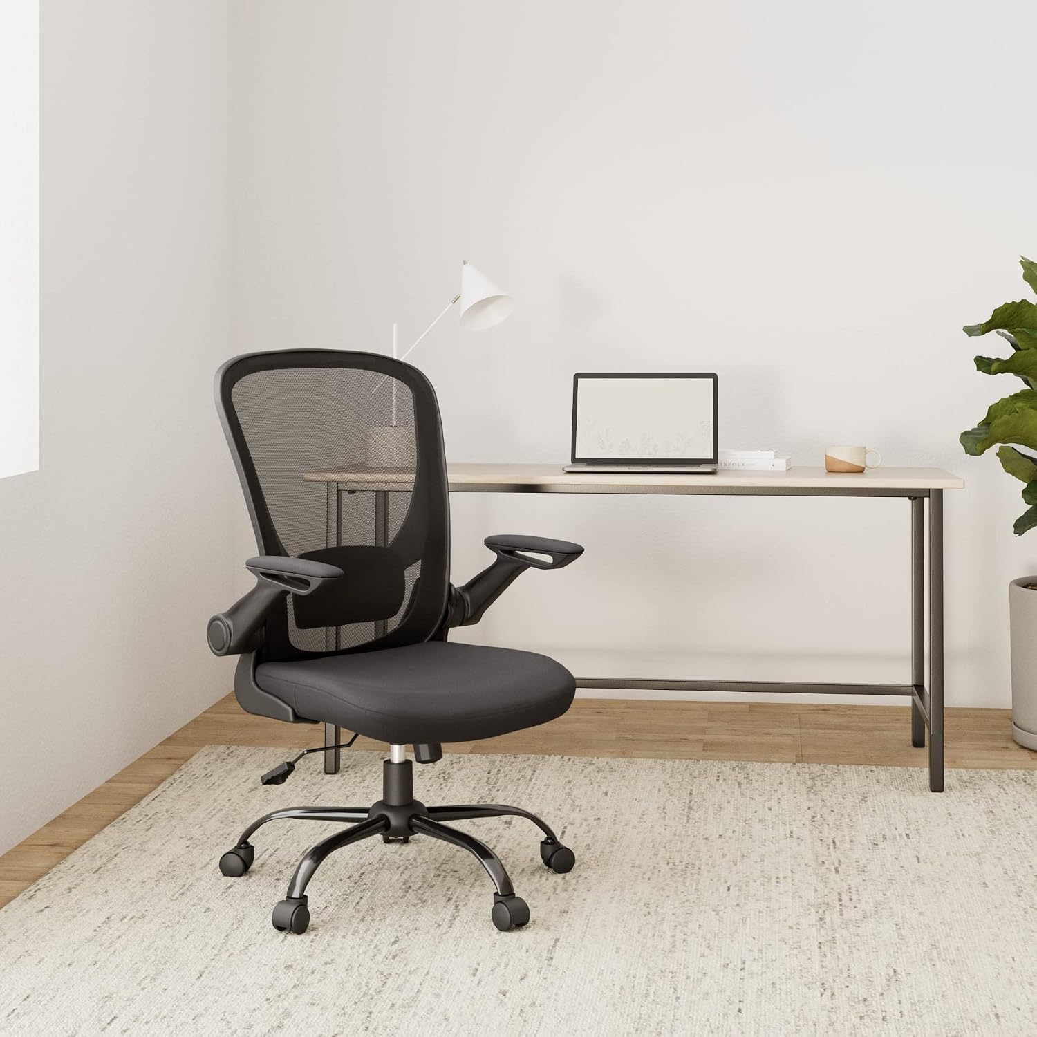 Detalle 2 de SONGMICS OBN37BK Bürostuhl ergonomisch 53 cm