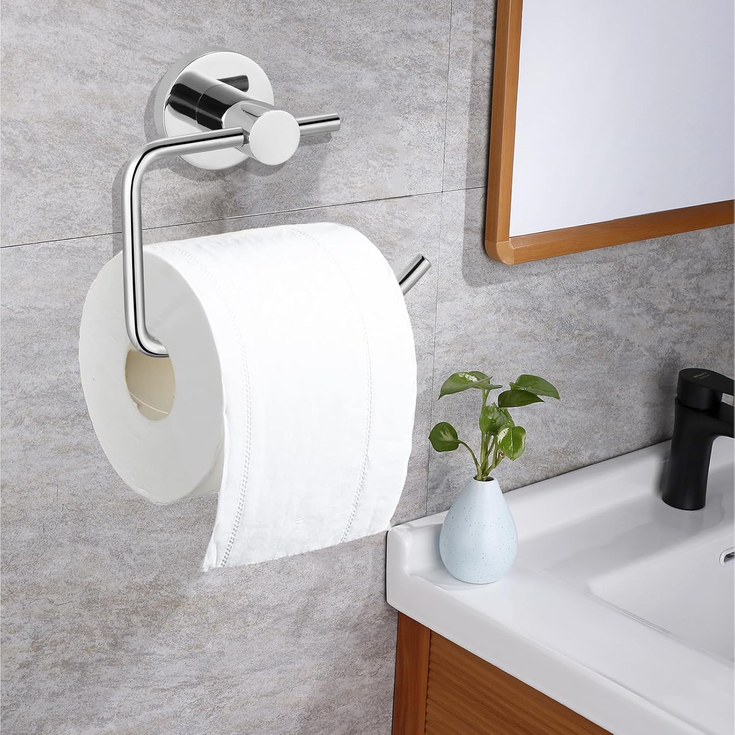 Detalle 2 de Katezon toilet paper holder chrome 14cm