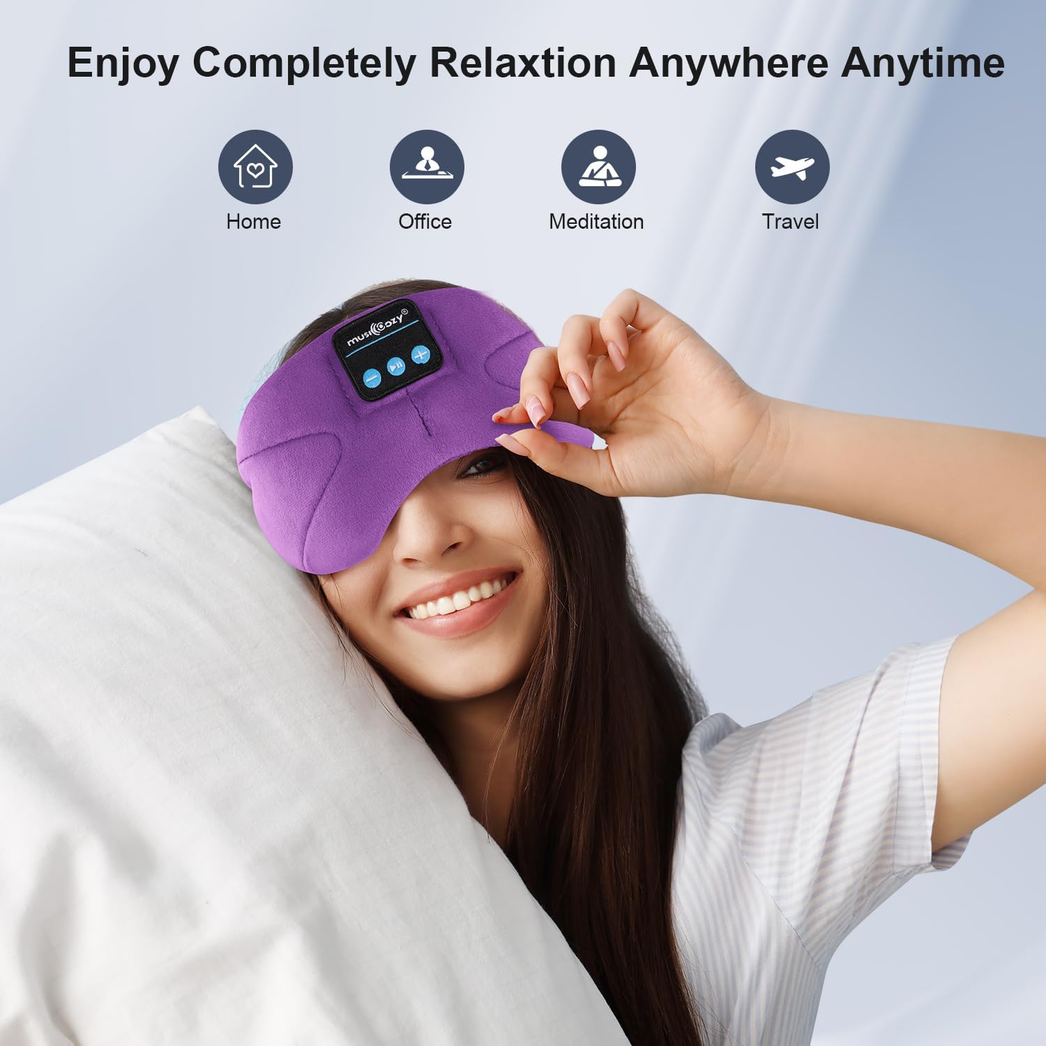 Thumbnail 6 de Musicozy Sleep Headphones 16Hrs sleep mask