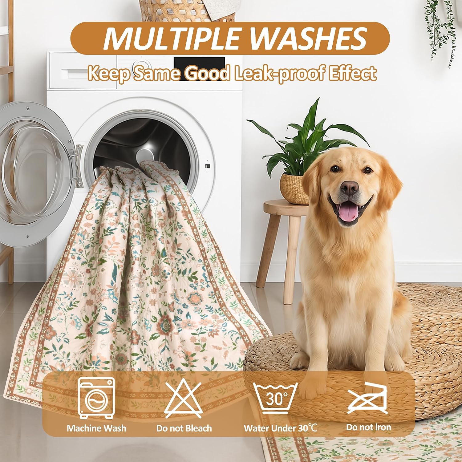 Thumbnail 4 de Baodan Washable Puppy Pads 60x90 cm