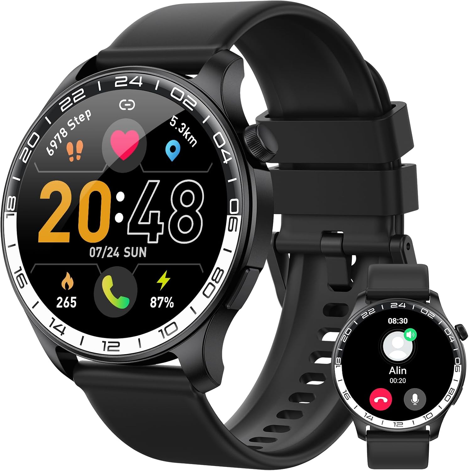Detalle de 2026 Smartwatch Uomo Donna con schermo AMOLED 1.43'', Chiamate e WhatsApp, 100+ sport, IP68