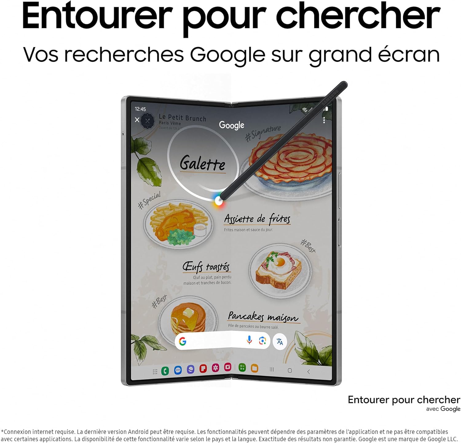 Thumbnail 2 de Samsung Galaxy Z Fold6 5G (Galaxy AI) déverrouillé, 512 Go, écran pliable 7,6" – Bleu nuit, version FR