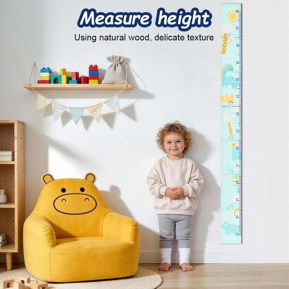 Thumbnail 6 de Aolso Toise Murale Enfant – Toise Bébé Murale à Suspendre avec Diagramme de Croissance (Dinosaures2)