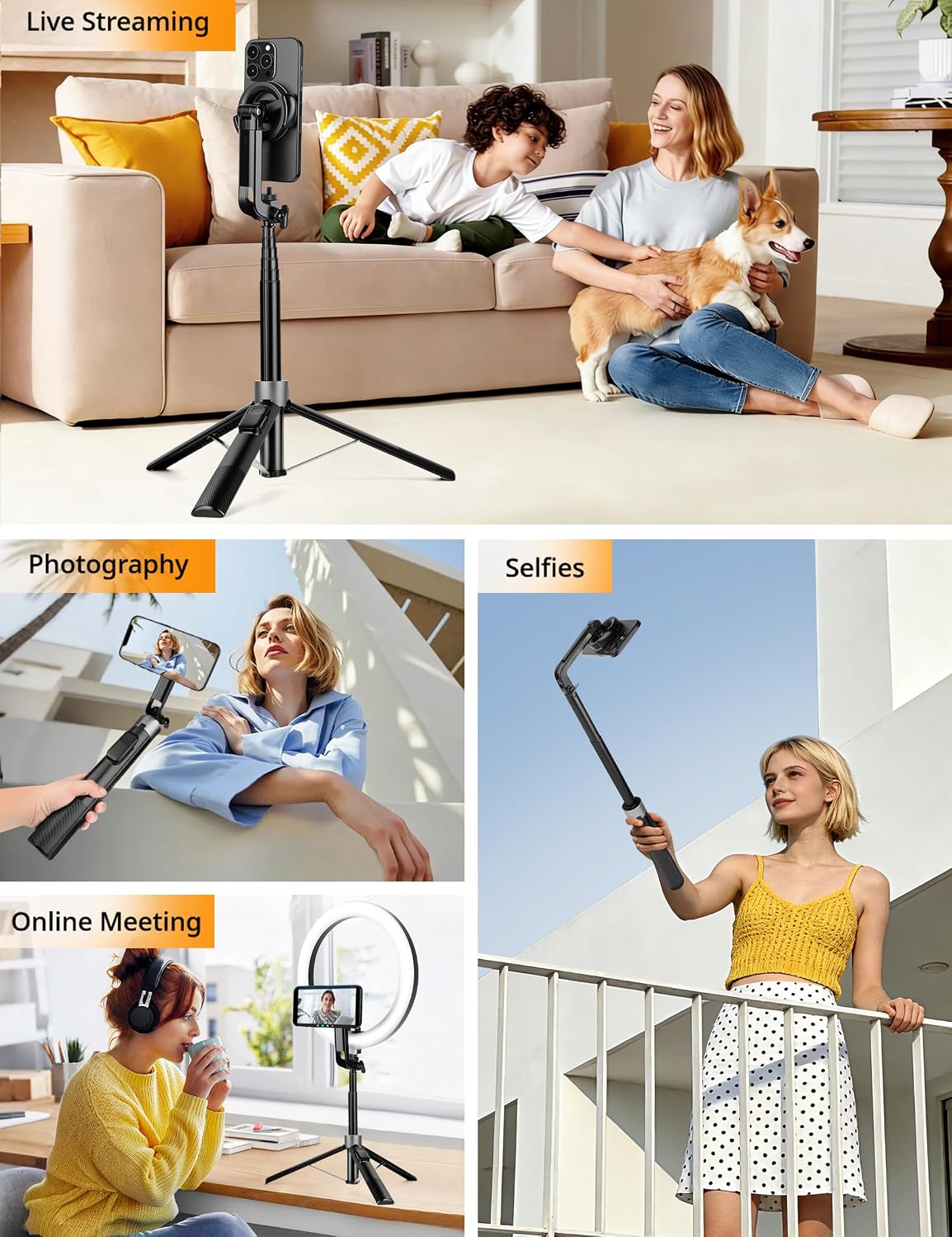 Thumbnail 6 de Victiv Magnetic Phone Tripod, 70-inch