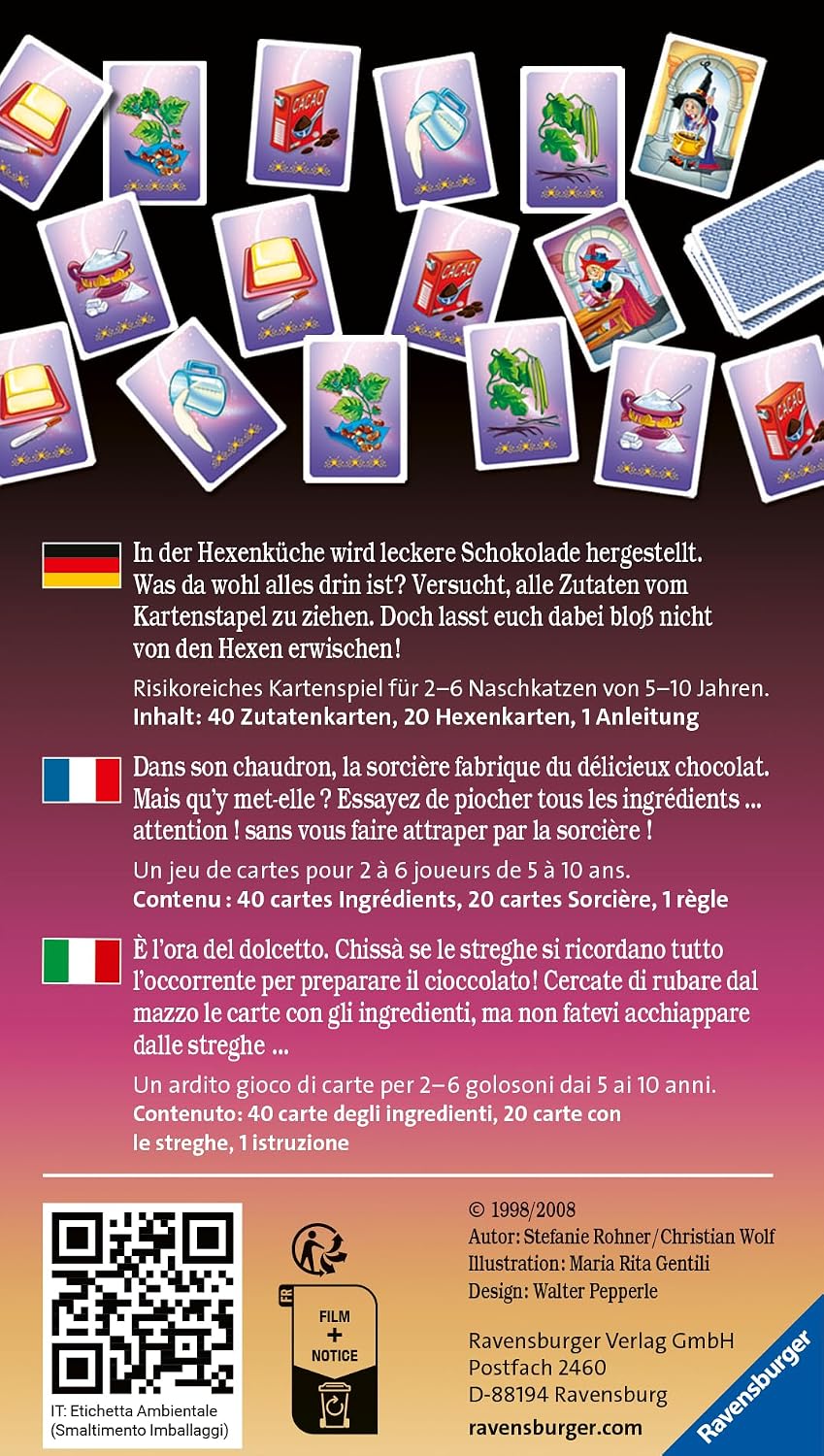 Detalle de Ravensburger 23082 Schoko Hexe Kartenspiel 🃏