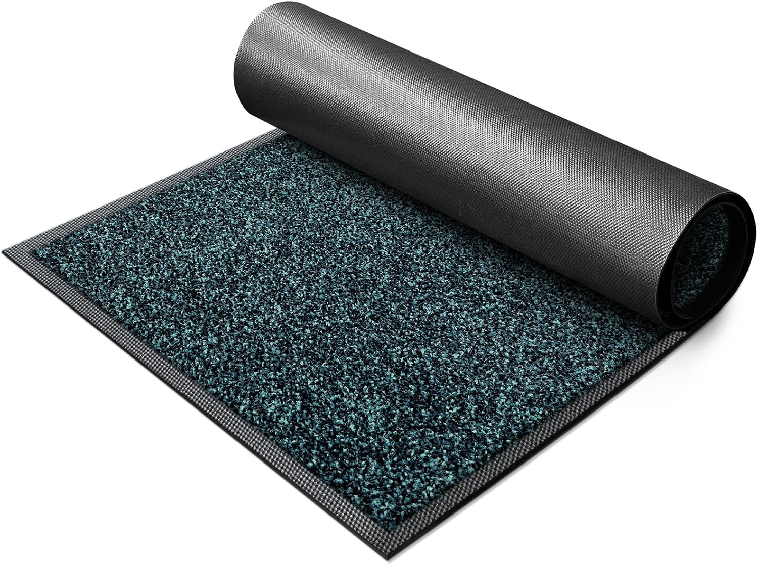 Detalle de Mibao MBPC001 Front Door Mat, 60" x 36", Blue, Low-Profile and Washable