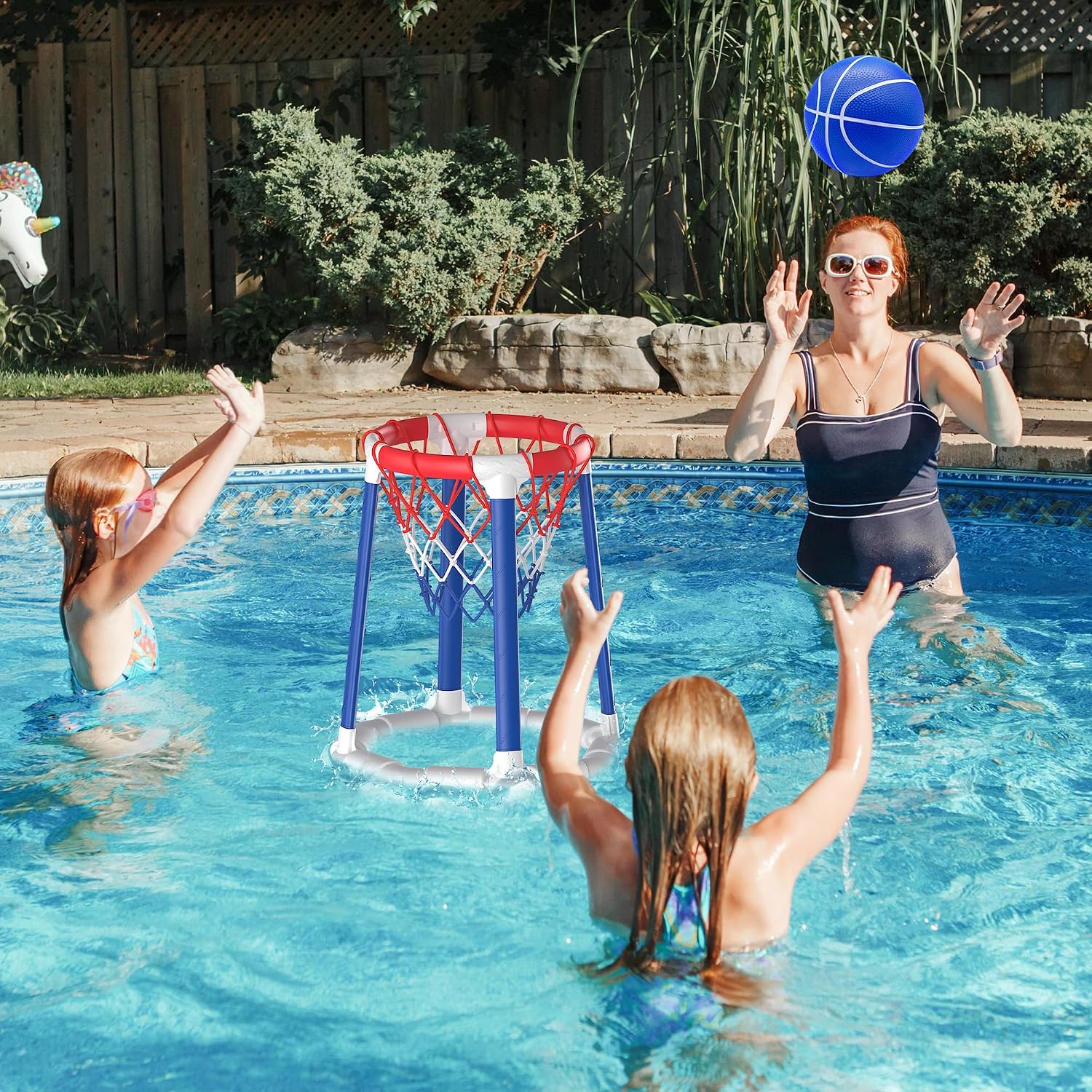 Thumbnail 5 de Pool Basketball Hoop Set with 2 Balls and Pump