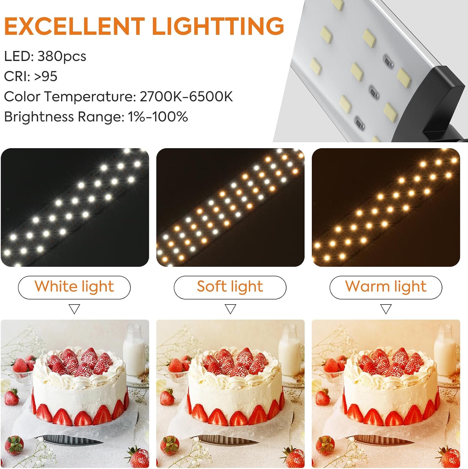 Thumbnail 1 de Bi-Colour LED Photo Light Box 80x80cm — Dimmable, High CRI Studio with 6 Backdrops
