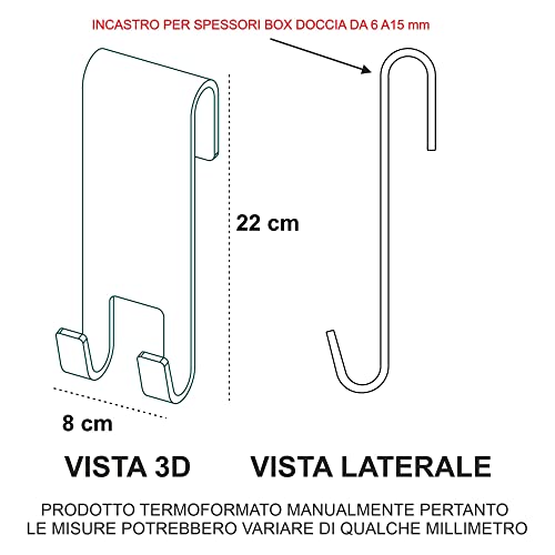 Thumbnail 4 de Agplex Gancio Porta Tergicristallo per Box Doccia in Plexiglass Inossidabile – Senza Foratura