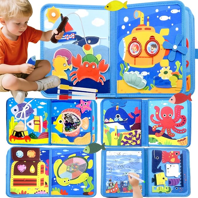 Detalle de Meafeng Montessori 1 año – Tablero de Actividades 20 en 1