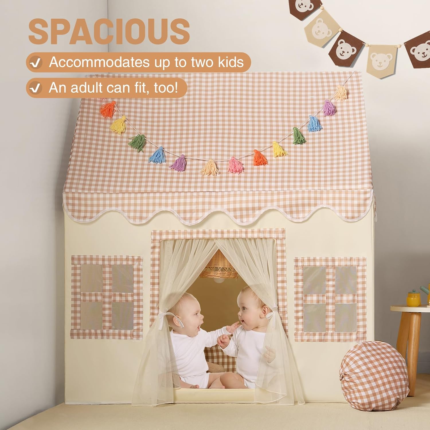 Thumbnail 4 de Wilwolfer Kids Play Tents Indoor Princess PlayHouse