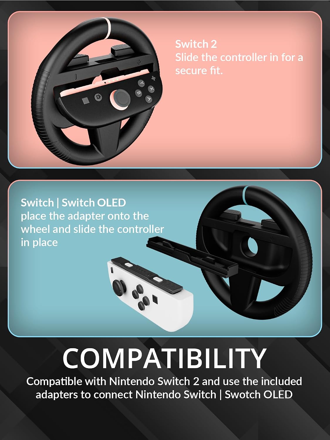 Thumbnail 4 de Orzly Steering Wheels Twin Pack for Nintendo Switch 2