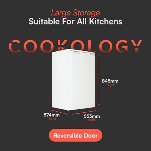 Thumbnail 3 de Cookology 130L Freestanding Under-Counter Fridge – White