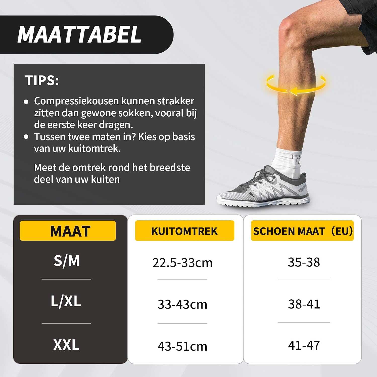 Thumbnail 3 de CAMBIVO CS60 compressiekousen, 15-30 mmHg, 3 paar voor sport en reizen