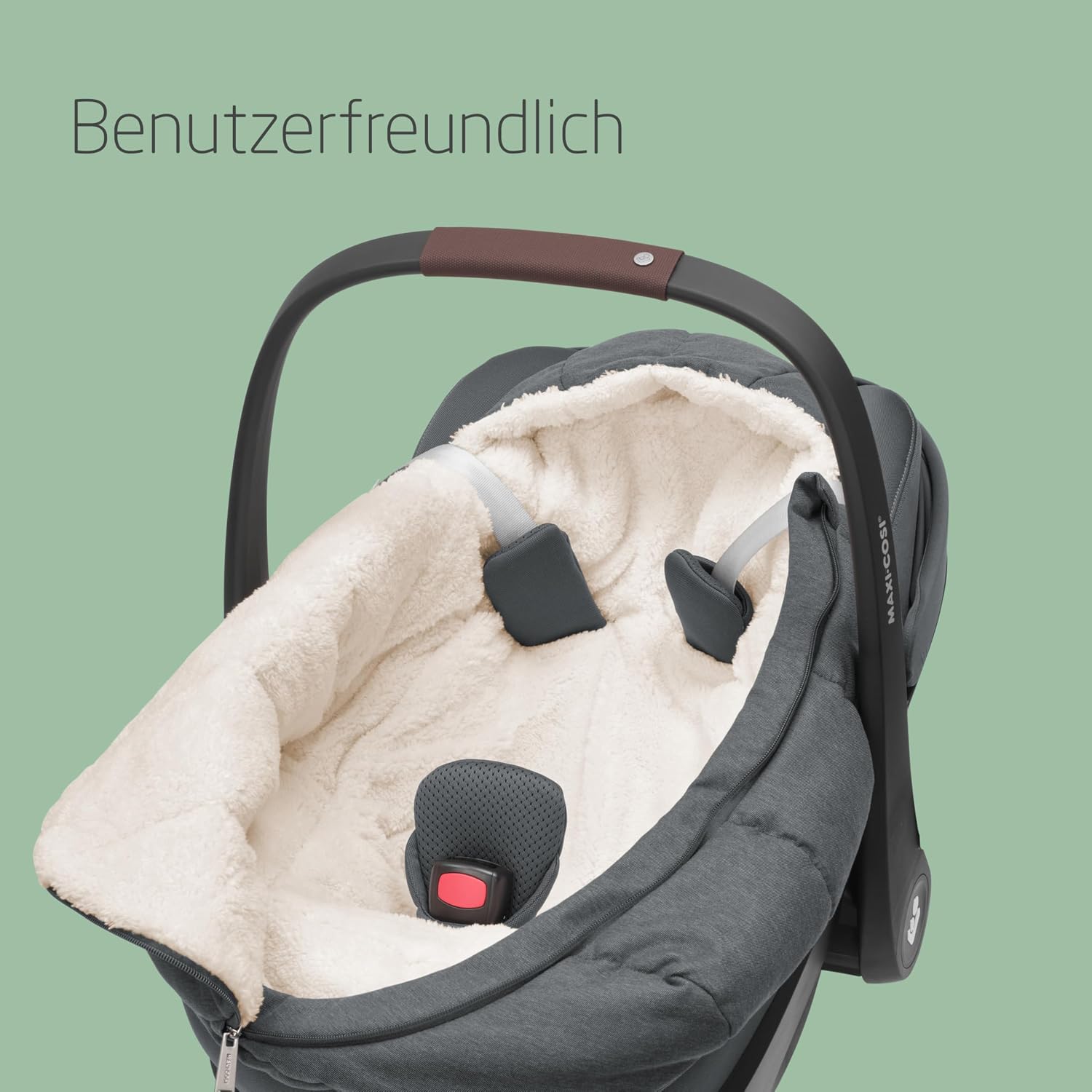 Thumbnail 2 de Maxi-Cosi Fußsack für Babyschalen (45–75 cm) Twillic Graphite – komfortabel, waschmaschinenfest und sicher