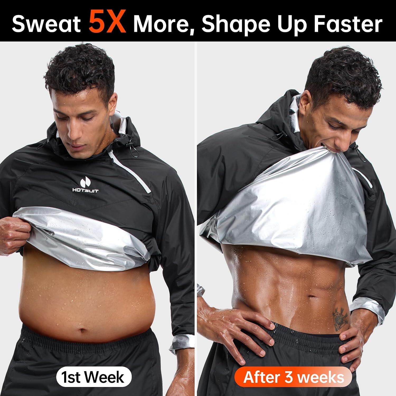 Detalle 1 de HOTSUIT Sauna Suit for Men 🧖