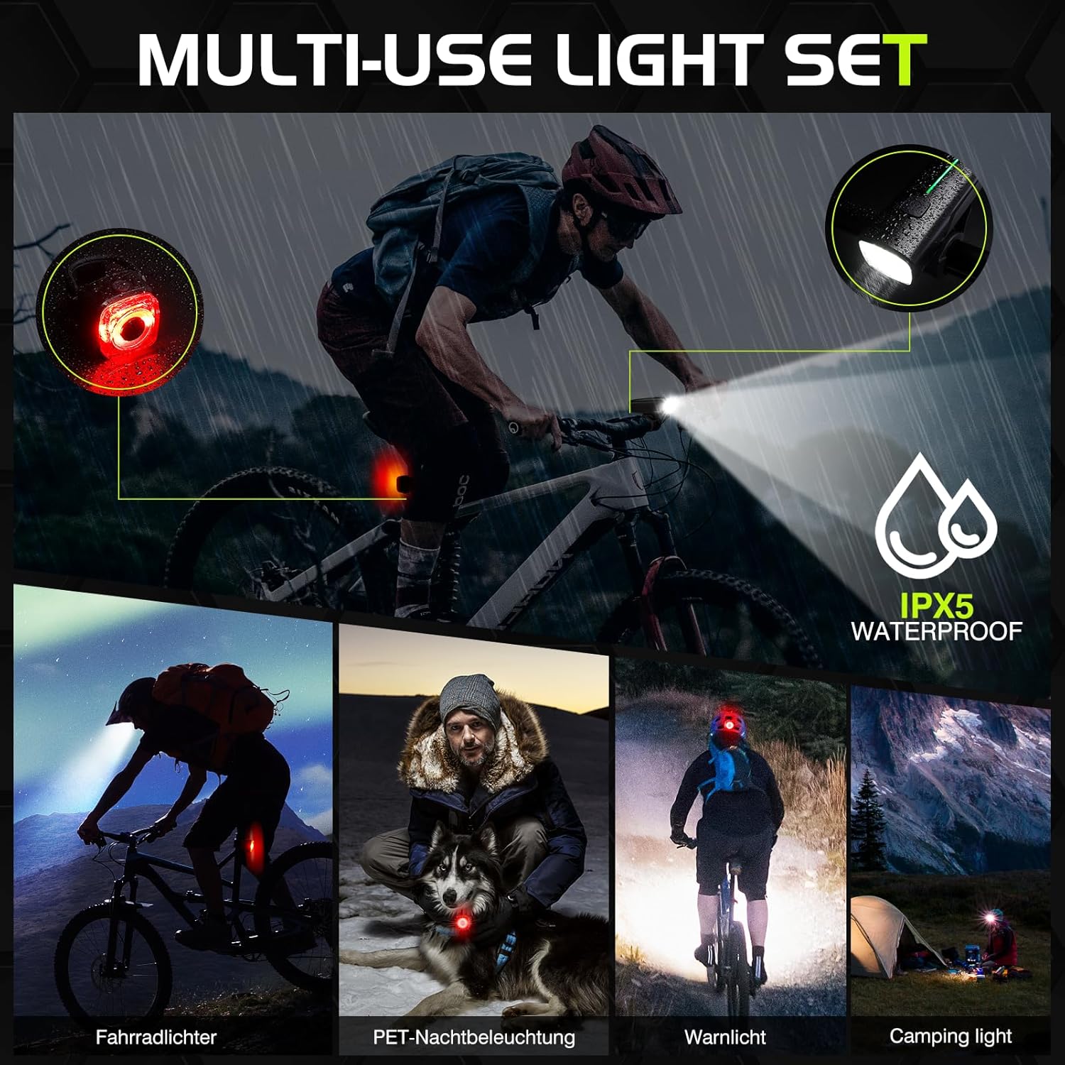 Thumbnail 6 de RIDWILY Fahrrad Lichter Set 2600 mAh StVZO
