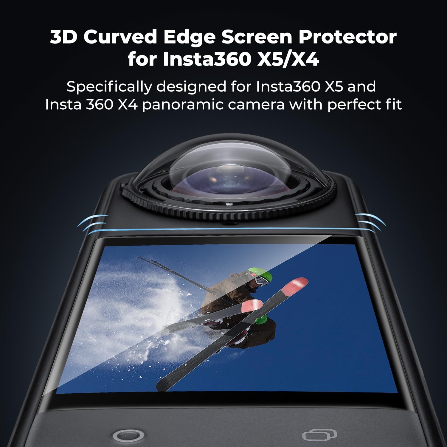 Thumbnail 2 de K&F CONCEPT Tempered Glass Screen Protector for Insta360 X5 (3 Pack) – X4/X5 Compatible