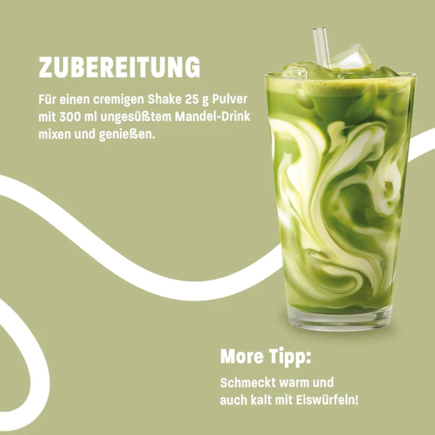 Thumbnail 4 de MORE Protein Iced Matcha Latte (500 g) – Matcha-Grünteepulver mit Proteinen, wenig Zucker