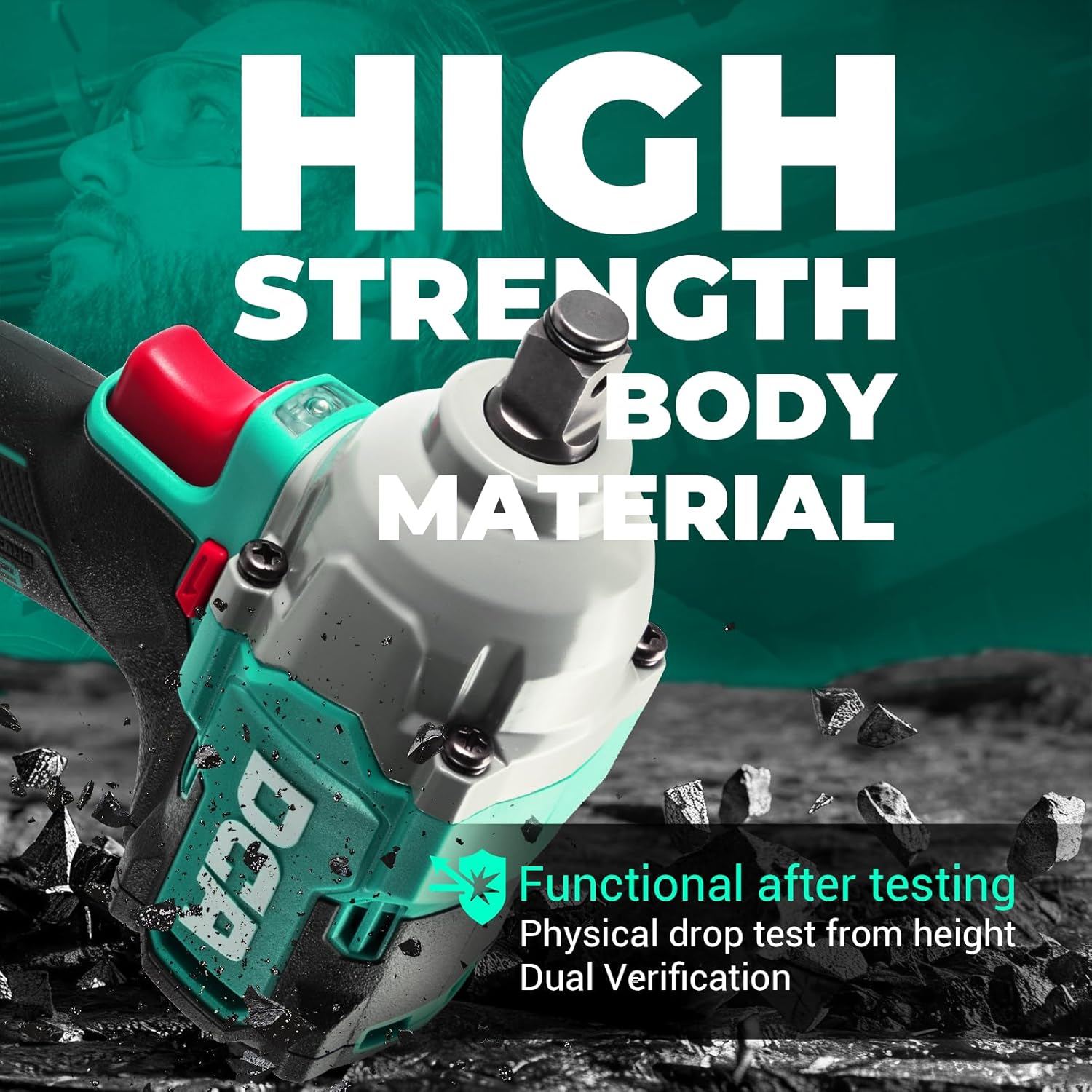 Thumbnail 5 de DCA 20V Brushless Impact Wrench Cordless (ADPB520) – 682Nm max torque, 1/2in hog ring