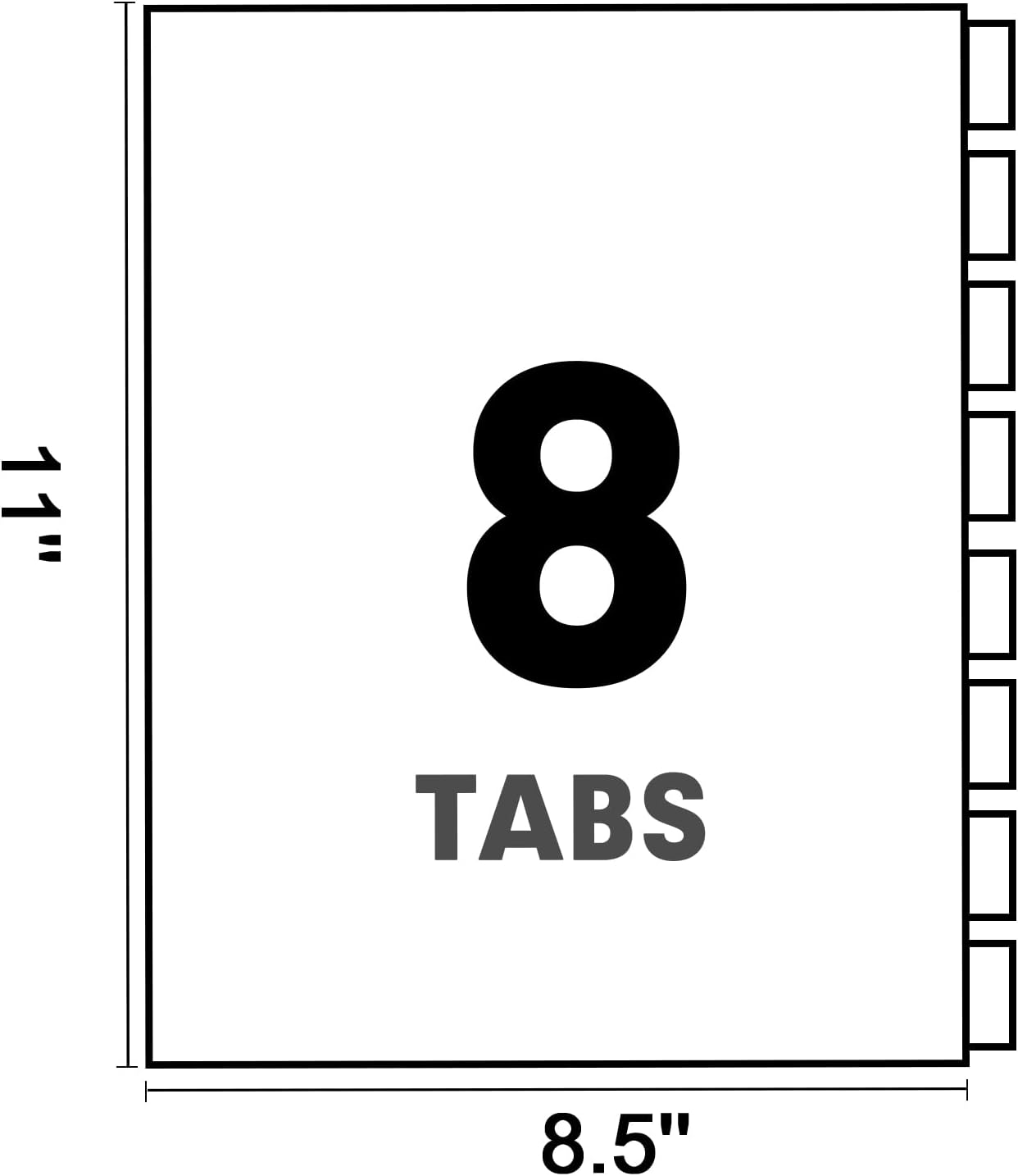 Detalle 2 de PANDRI DividerWithTabs-2024 Binder Dividers, Letter Size, 120 Count, 8 Tabs