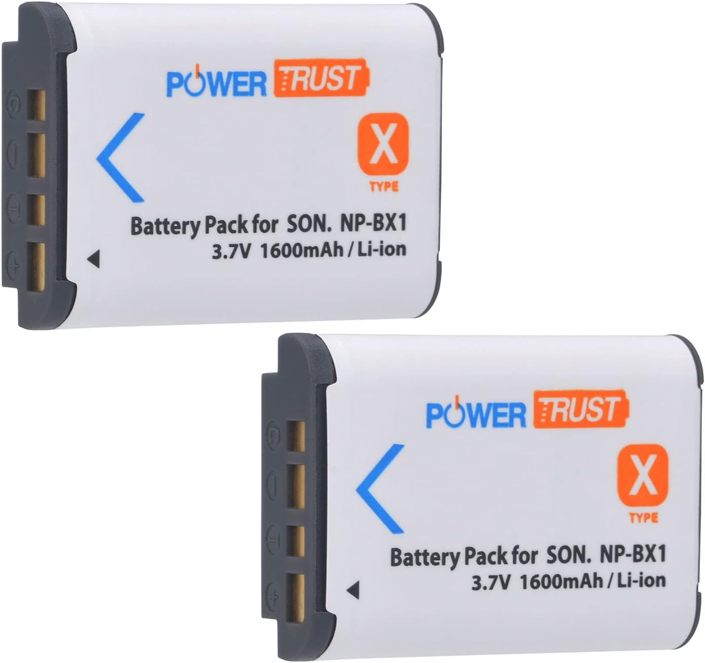 Detalle de PowerTrus NP-BX1 Ladegerät mit 4x Akkus und LED-Anzeige – USB-Ladegerät mit 3 Slots