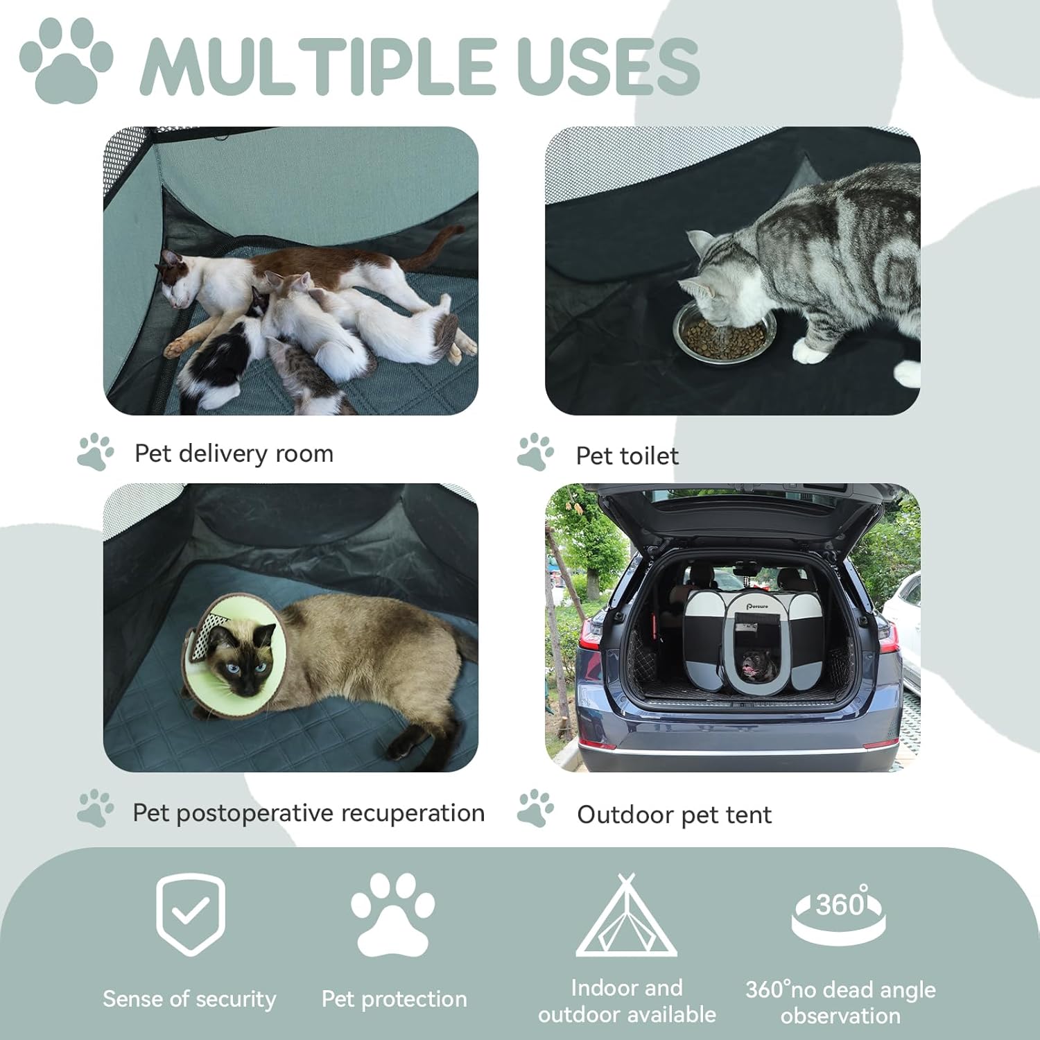Detalle 2 de Dog Cat Playpen Portable Playpen 🏠