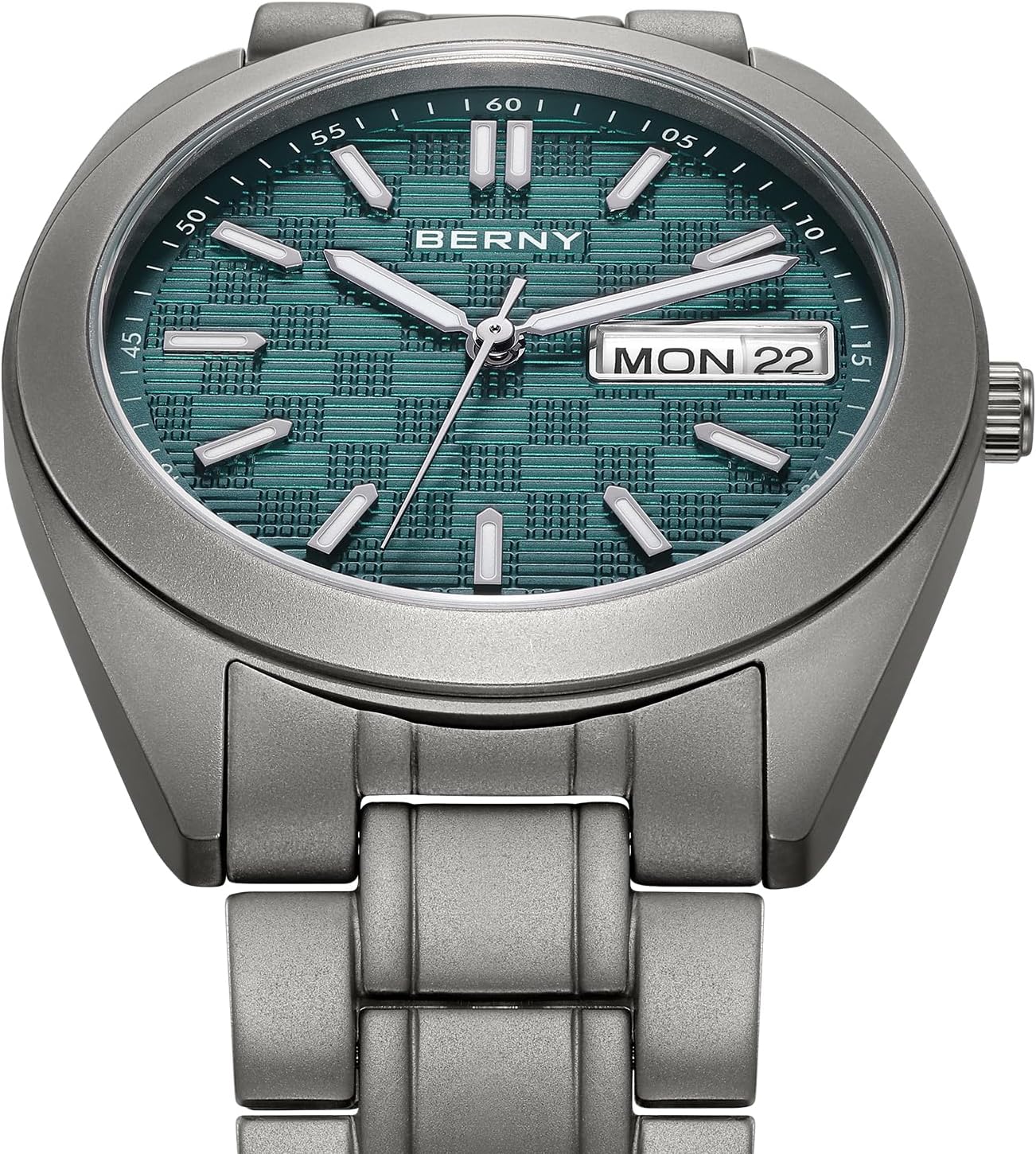 Thumbnail 2 de BERNY Herrenuhr aus Titan mit 10ATM Wasserdicht, Saphirglas & japanischem Quarzwerk VJ53