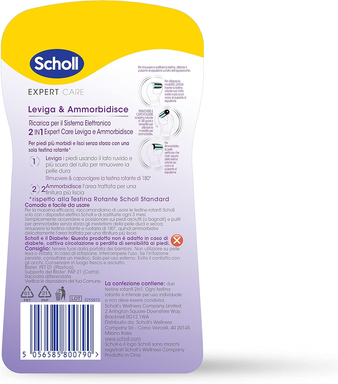 Detalle 2 de Scholl ExpertCare 2 ricambi leviga e ammorbidisce
