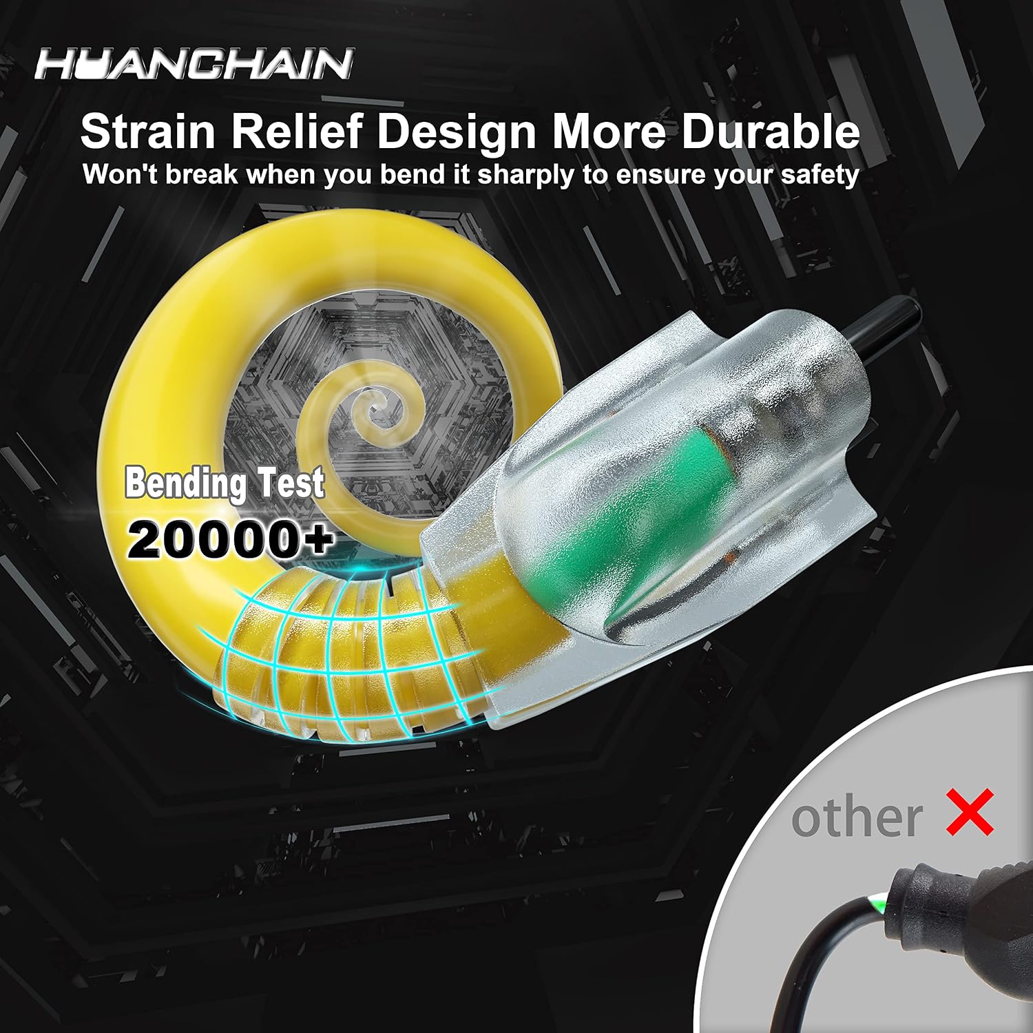 Detalle 2 de HUANCHAIN Outdoor Extension Cord, 25 ft