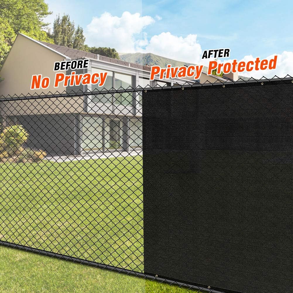 Thumbnail 1 de iCover 4x50ft Privacy Screen Fence outdoor mesh shade barrier with reinforced bindings and brass grommets (black)