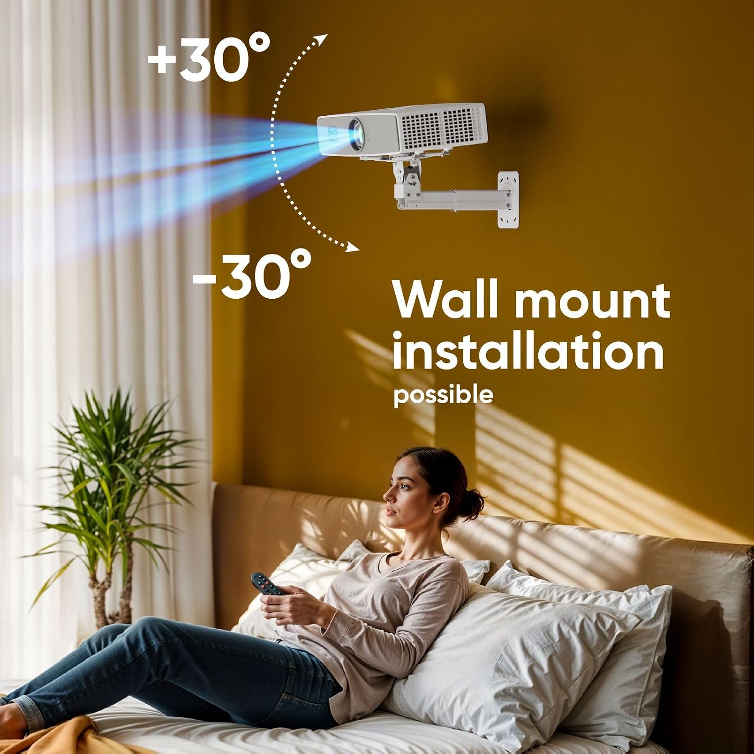 Thumbnail 3 de ONKRON K3A-W Ceiling Projector Mount (Weight Up to 10 kg) for Home Cinema