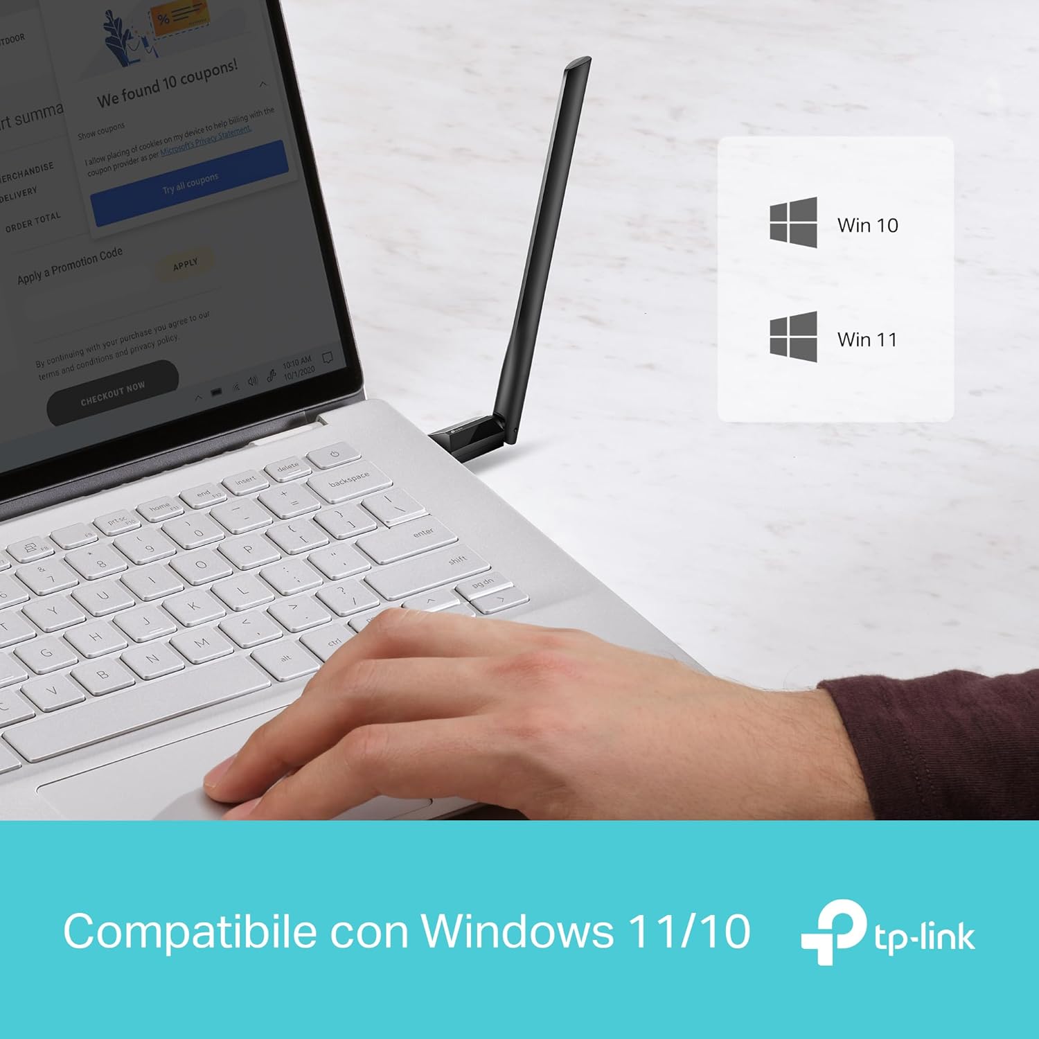 Thumbnail 4 de TP-Link Archer TX35U Plus: adattatore Wi‑Fi 6 USB 3.0 per PC fino a 1800 Mbps (dual band, WPA3)